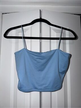M Boutique Light Blue Spaghetti Strap Crop Camisole
